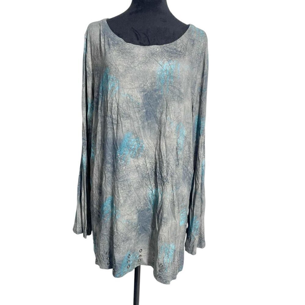 Simply Art by DOLCEZZA Size XXL Top Blouse Tunic Lagenlook Art to Wear Abstract